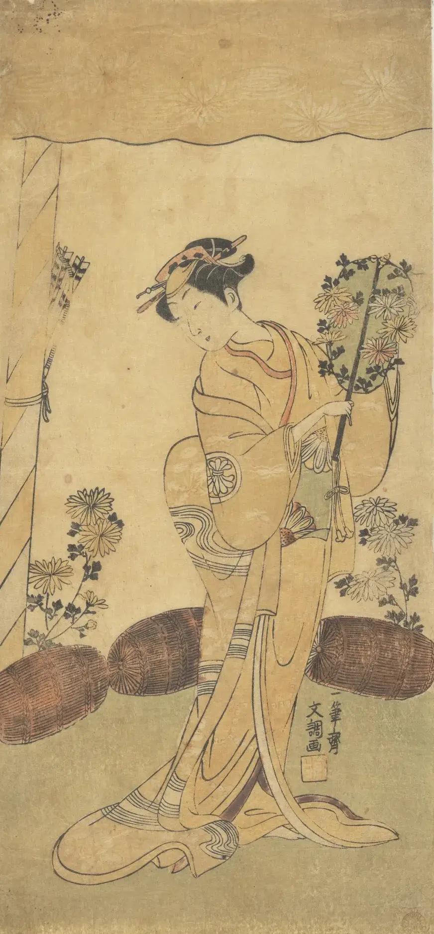 The Second Segawa Kikunojō in the Role of Reizei in "Ima-o-sakari Suehiro Genji" | Ippitsusai Bunchō - 浮世繪畫廊
