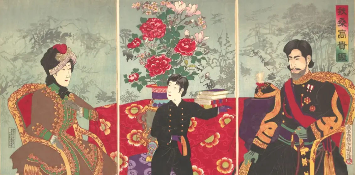 A Mirror of Japan’s Nobility | Yōshū (Hashimoto) Chikanobu - 浮世繪畫廊