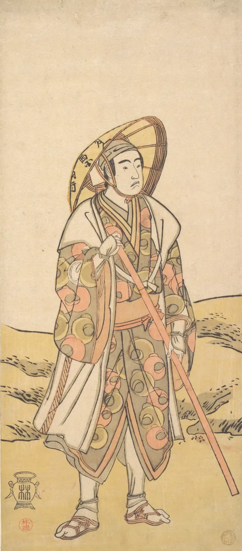 The Actor Sawamura Sōjūrō III as the Kumano Pilgrim Jissaku, actually Taira no Shigemori | Katsukawa Shunshō 勝川春章 - 浮世繪畫廊