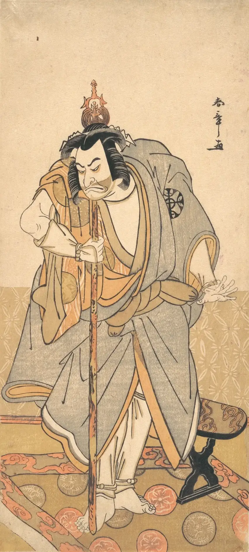 The actor Nakamura Nakazo as a rokuju-rokubu (pilgrim to Buddhist temple) | Katsukawa Shunshō　勝川春章 - 浮世繪畫廊