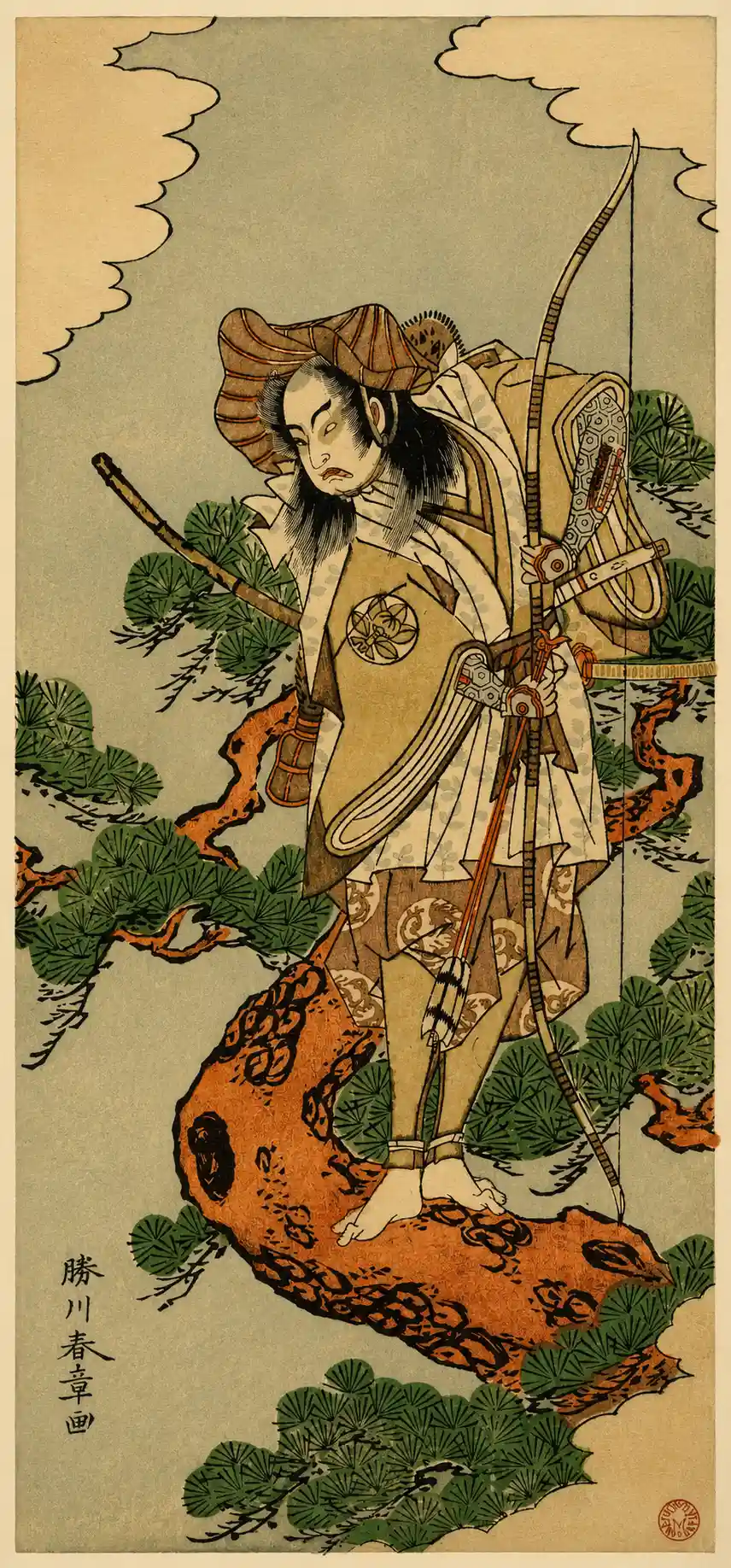 The Ninth Ichimura Uzaemon as a Samurai Warrior