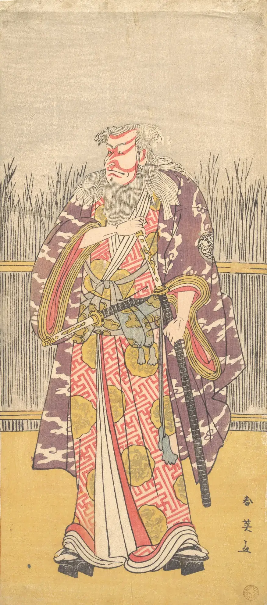 The Actor Ichikawa Ebizō (Danjūrō V) as the Elderly Samurai Sasaki Ganryū (?)