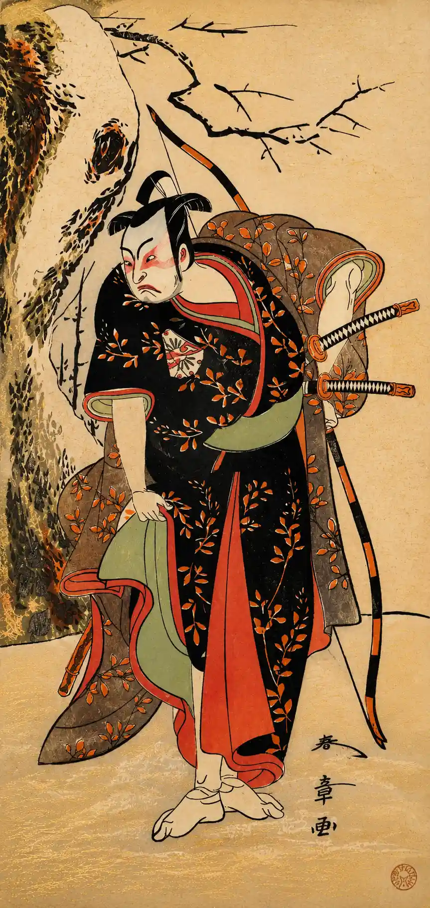 The Second Nakamura Juzo as a Samurai of High Rank