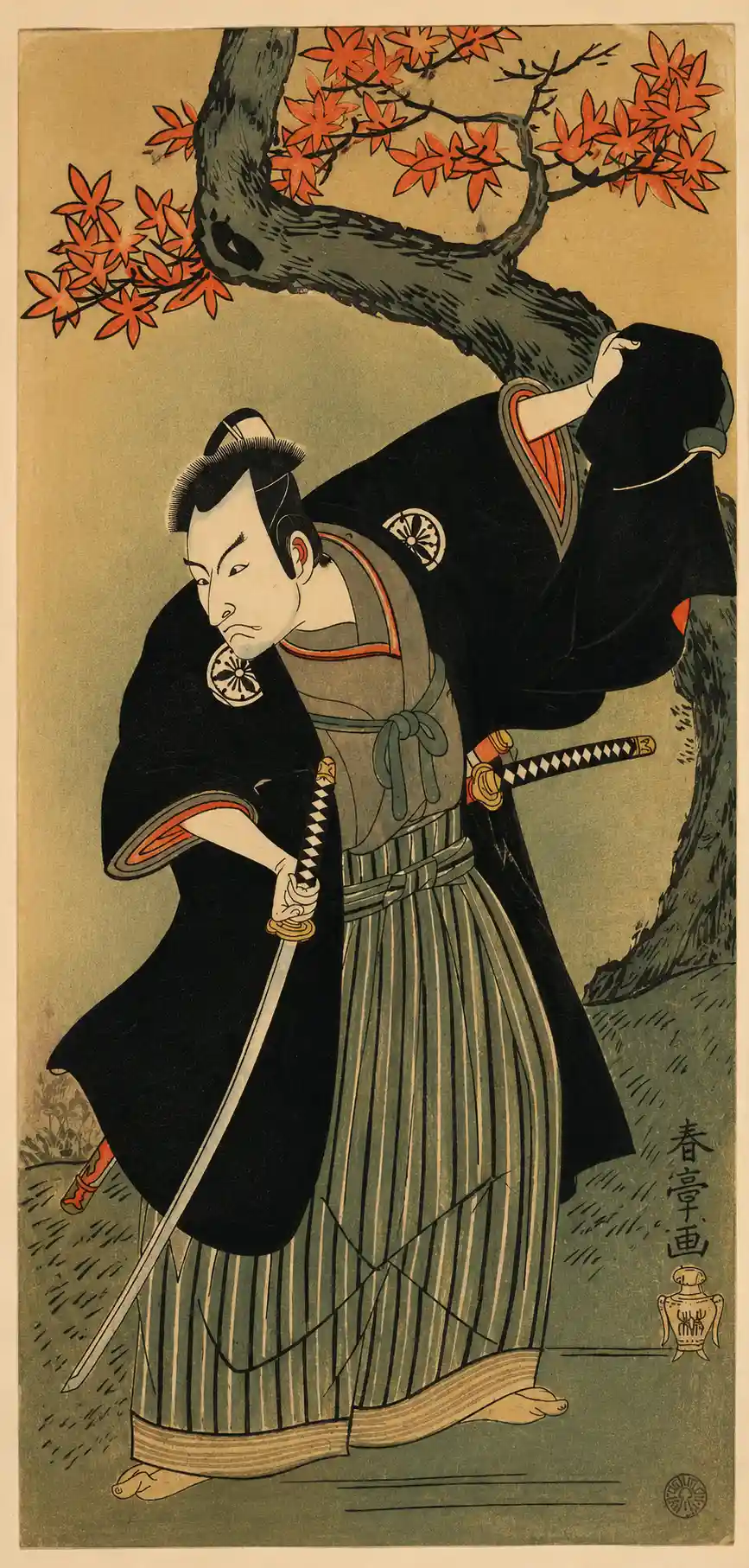 The Third Matsumoto Koshiro as a Samurai Standing