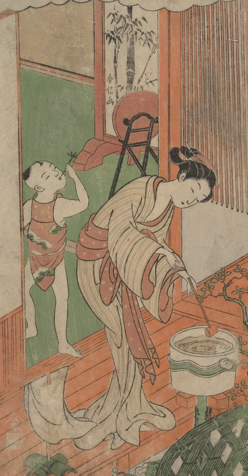 On the Veranda | Suzuki Harunobu - 浮世繪畫廊